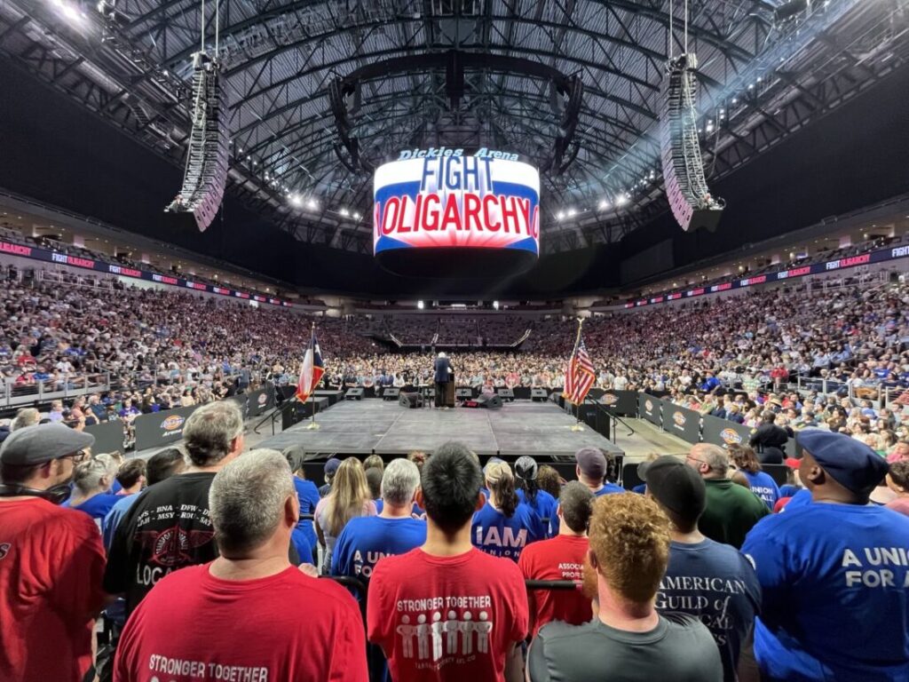 Oligarchy fighting rally by bernie sanders heads to ohio valley