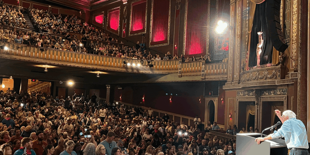 Sanders launches oligarchy battle in packed west virginia venue