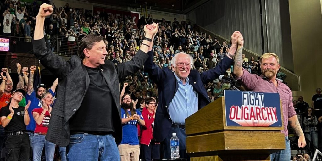 Maine labor day rally targets oligarchy