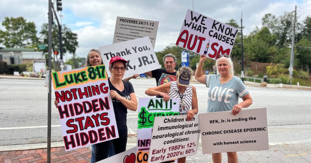 Rally for change at site of tragedy: anti vax activists gather
