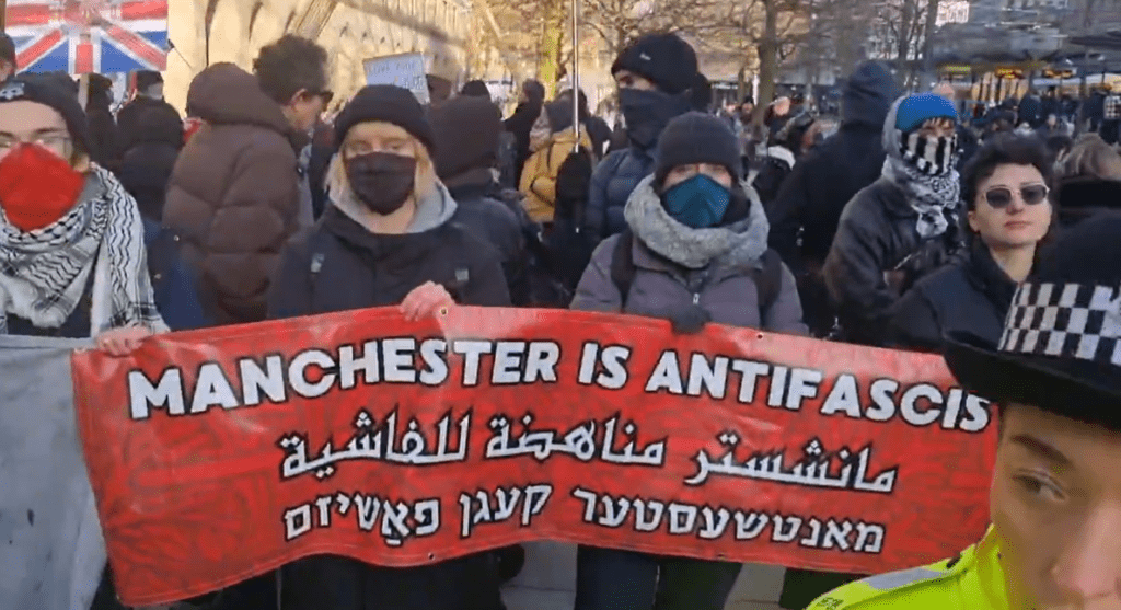 Standing up to britain first in manchester
